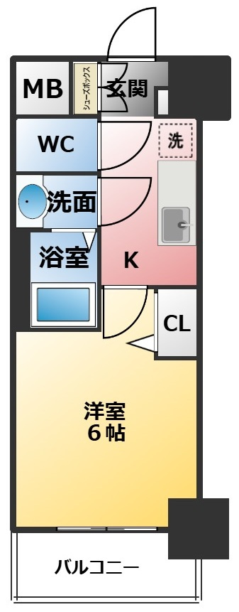 メイクスアート上前津Ⅵの間取り