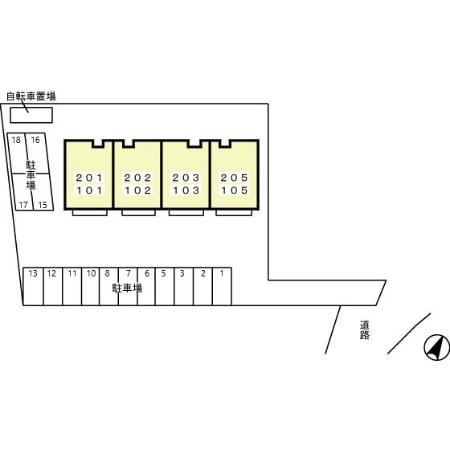 ローズコートⅡの区画図