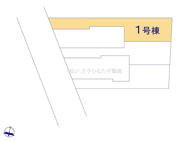 『八王子市新築戸建て』八王子市北野町537-6【仲介手数料無料】　６期の区画図|～仲介手数料無料☆八王子ひなた不動産～八王子市北野町　新築戸建て
