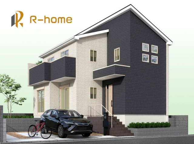 流山市名都借4期　新築戸建て　1号棟の外観パース|2026年3月完成予定！近隣の同仕様完成物件をご見学いただけます♪