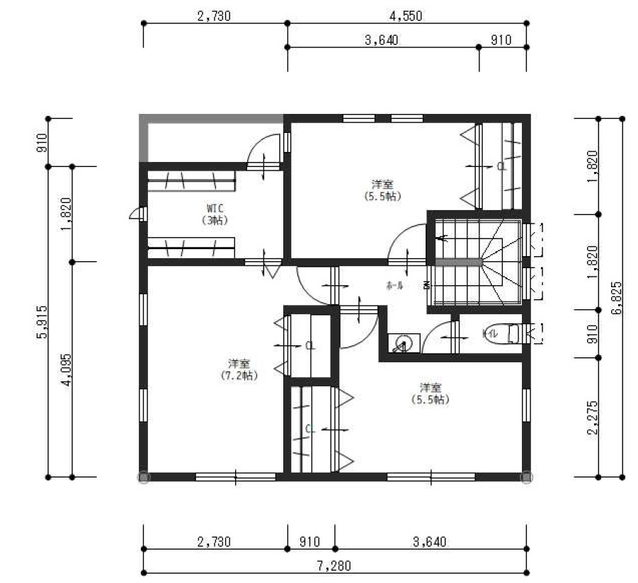 大津甲　　新築戸建　1号地　（全2区画）の間取り|2F