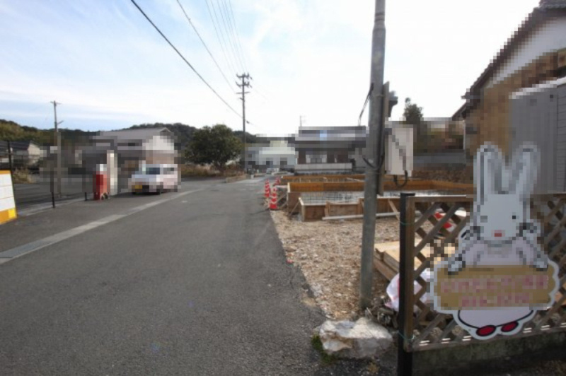 大津甲　　新築戸建　1号地　（全2区画）の前面道路含む現地写真|東側　幅5.2ｍ　接面　13.2ｍ