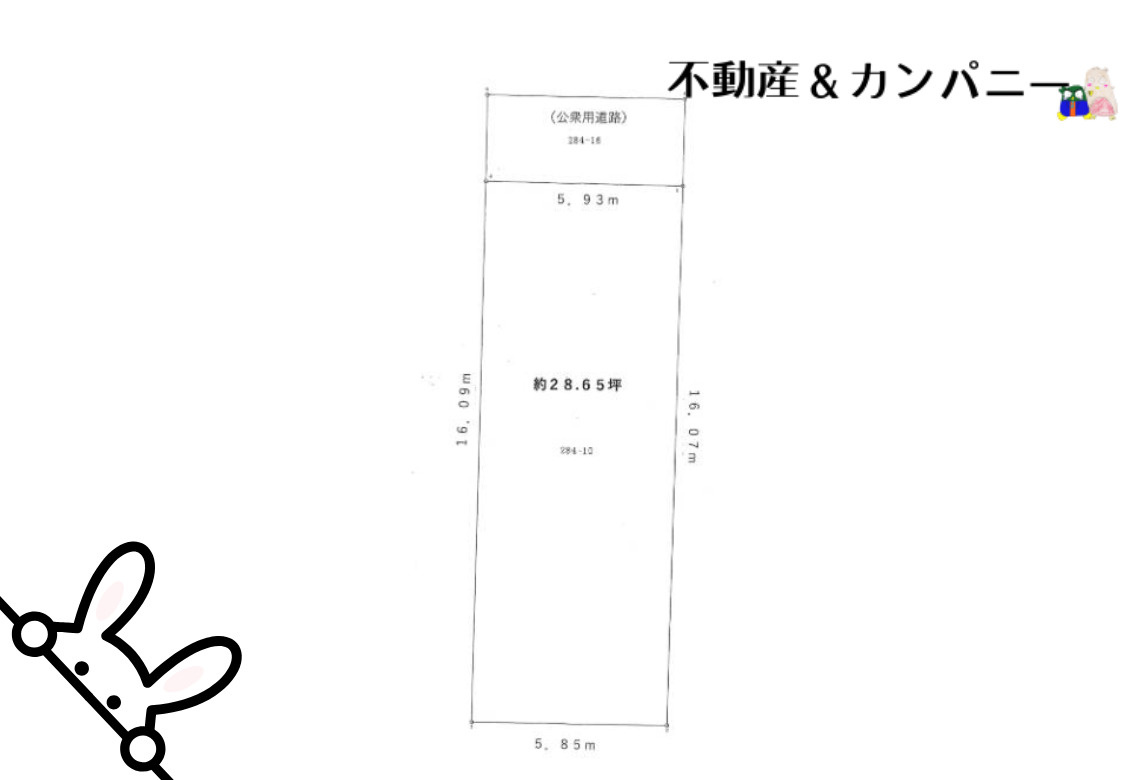 土居田町のおトチ　松山市土居田町売土地の土地図