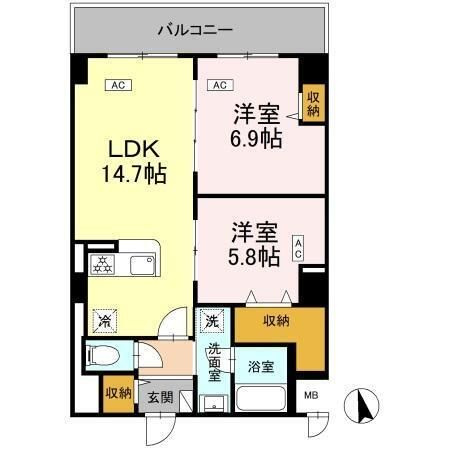 【間取り】 | カスタリア西船橋Ⅱ