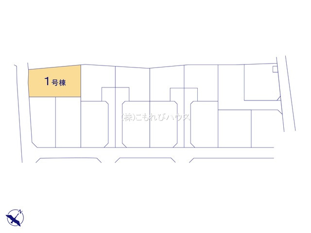 鴻巣市小松1丁目（14区画）　新築一戸建て　01の区画図|【全14棟・1号棟】
