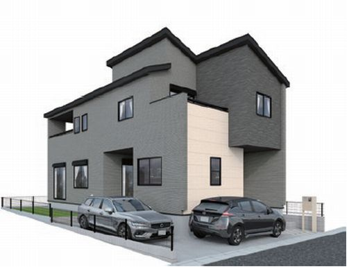 【外観】 | 【仲介手数料０円】秦野市渋沢1丁目　新築一戸建て | 外観パース　秦野市渋沢1丁目　新築一戸建て