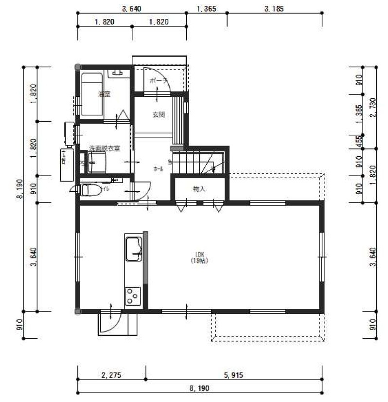 大津甲　　新築戸建　2号地　（全2区画）の間取り|1F
