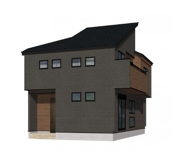 仲介手数料無料　ブルーミングガーデン入間市宮前町・新築全2棟の外観パース