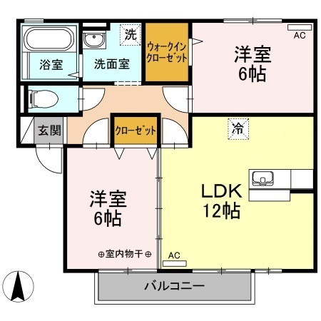 グランフェリオ A棟の間取り