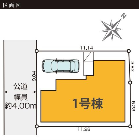 仲介手数料無料　ケイアイグレース入間市東藤沢7期・新築全1棟の区画図