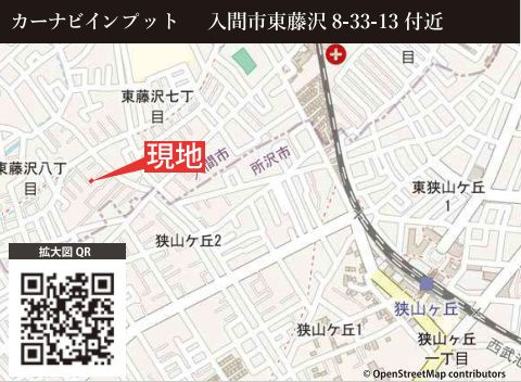 仲介手数料無料　ケイアイグレース入間市東藤沢7期・新築全1棟の地図