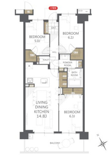 【間取り】エンゼル茅ヶ崎リバーヴェール 