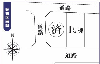 泉区和泉町 新築戸建 5180万円の区画図