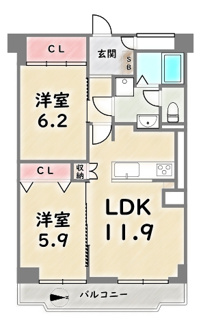 【間取り】 | 日商岩井朱雀マンション