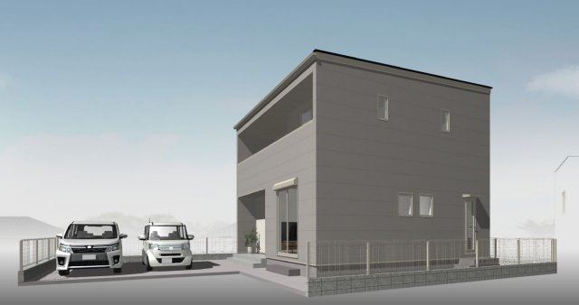 高知市鴨部2丁目 -1号地-建築条件付き-売土地の完成予想図|外観の完成予想図です