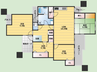 【間取り】 | プレステージ新千里西町　２号館