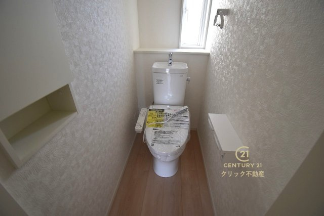 Cradlegarden　 ひたちなか市平磯遠原町　第2　1のトイレ|毎日使う空間と機能だから、いつまでも清潔なスペースであってほしいのがトイレです。お掃除しやすいシンプルなデザインです。