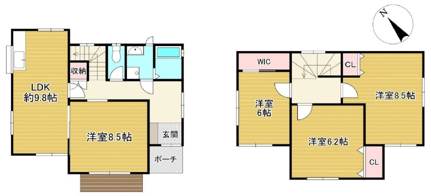 塩屋北町４丁目　中古戸建の間取り