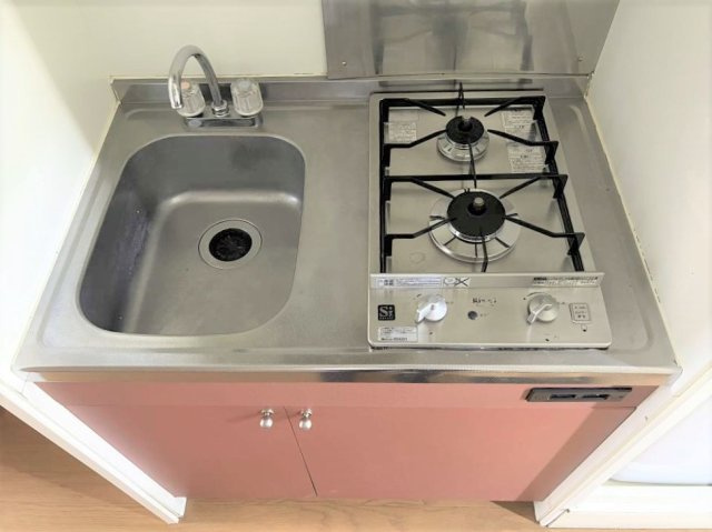 レオパレスＡｎｇｅｌｓⅡのキッチン|一人暮らしにピッタリの機能的なシンク