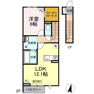 【間取り】 | シャンス32 | 1LDK