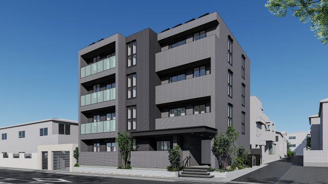 （仮称）浦和区岸町４丁目メゾンの外観パース