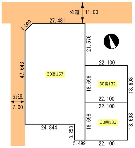 【土地図】 | 阿寒町北新町1丁目30-132.133.157売地②