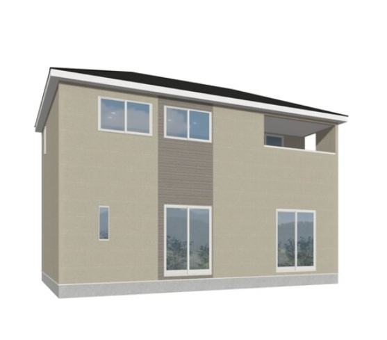 Cradlegarden　 ひたちなか市平磯遠原町　第2　3の完成予想図|南西側。