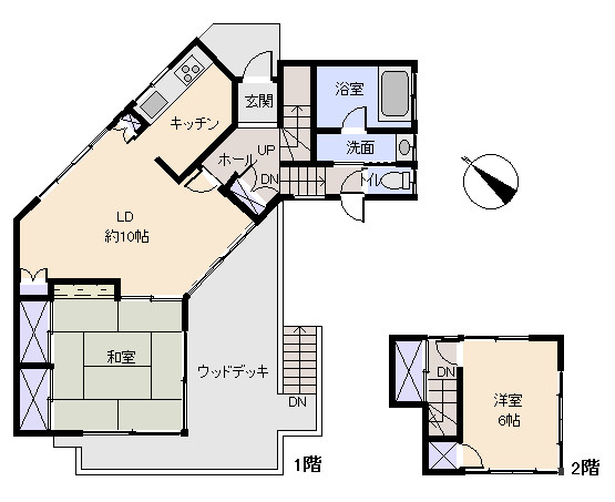 伊東市　大室高原別荘地の間取り