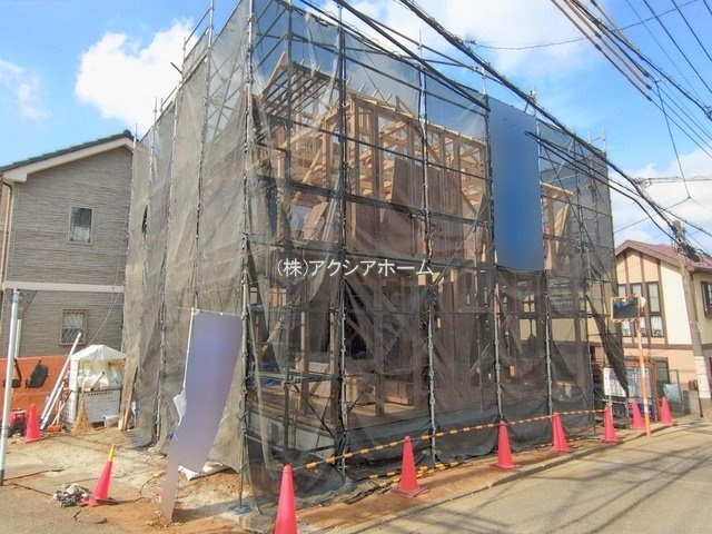 所沢市松郷・全1棟　新築一戸建　～LDK18.2帖～の外観|現地写真（2026年1月29日撮影）