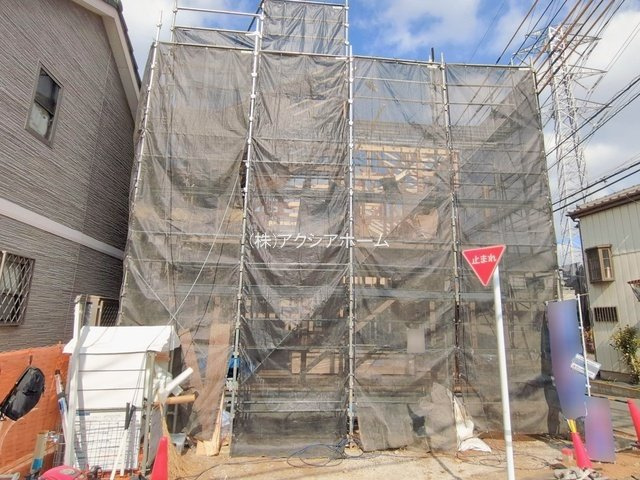 所沢市松郷・全1棟　新築一戸建　～LDK18.2帖～の外観|現地写真（2026年1月29日撮影）