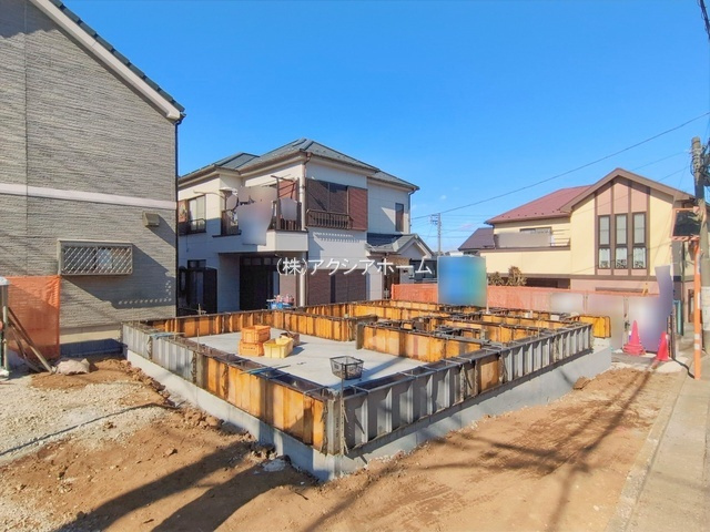 所沢市松郷・全1棟　新築一戸建　～LDK18.2帖～の外観|現地写真（2026年1月29日撮影）