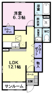 【間取り】 | スリーアロー　Ａ