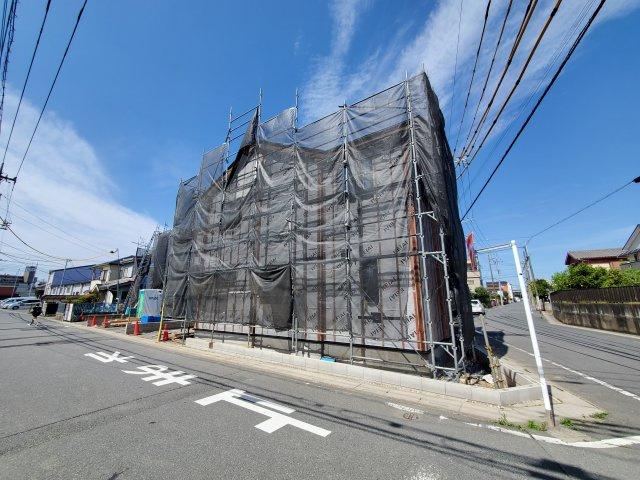 三郷市　戸ケ崎1丁目　新築戸建　全4棟の前面道路含む現地写真|前面道路含む現地写真です