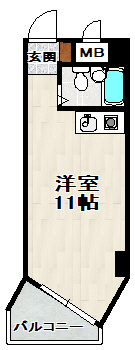 カーサ逆瀬川の間取り