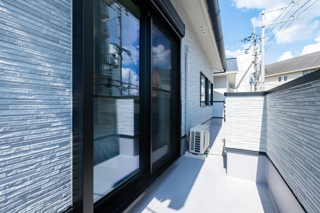 淀生津町　メインプランの完成予想図|【施工例】
ぽかぽか南向きに配置したバルコニー！日当たりが良く、お洗濯物に嬉しいですね！