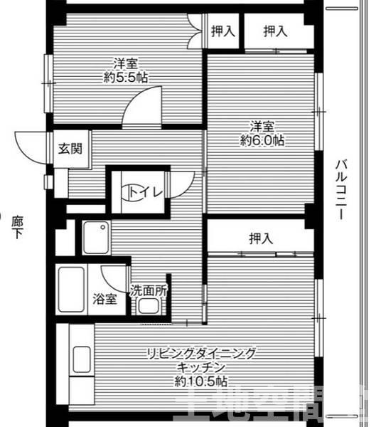ビレッジハウス則松4号棟の間取り