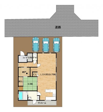 神戸市西区秋葉台1丁目　中古戸建の区画図