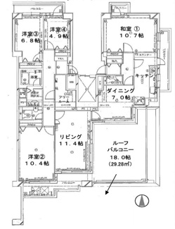 【間取り】 | ダイアパレス宝塚クオリテージⅠ | 間取り