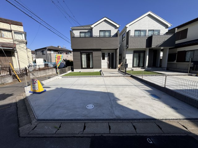 柏市南増尾３丁目新築戸建【土南部小学校：8分】の駐車場|A号棟駐車スペース・並列2台駐車可