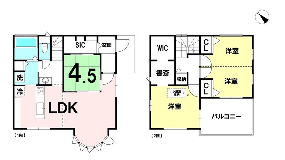 守山市播磨田町　中古戸建の間取り