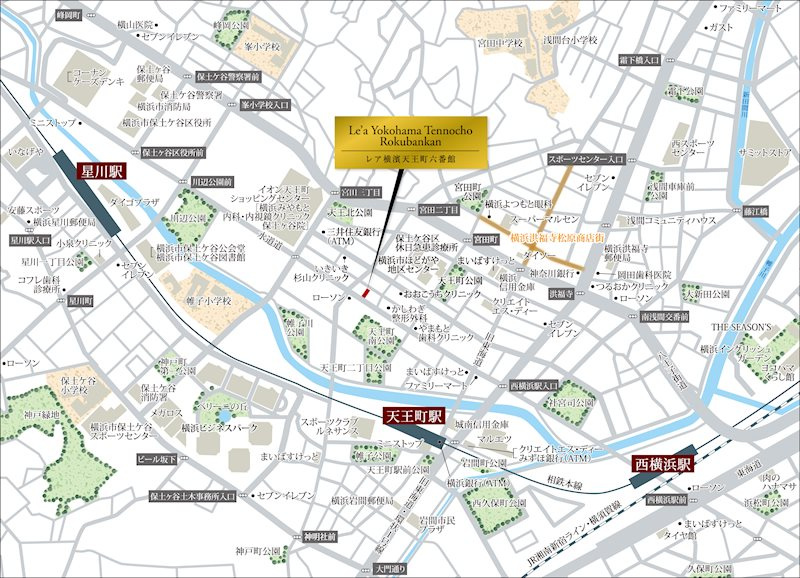 Le'a横濱天王町六番館の地図