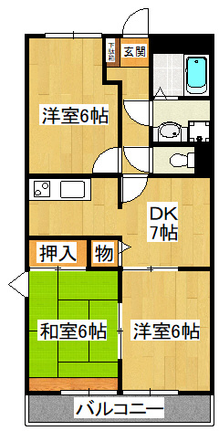 サンビレッジ藤原台B棟の間取り