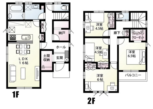 【間取り】 | 東松山市松山町3丁目　新築戸建　全4棟　2号棟