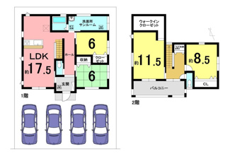 【間取り】 | 守山市立田町　中古戸建