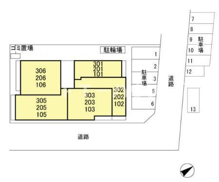 エタニティー東船橋の区画図