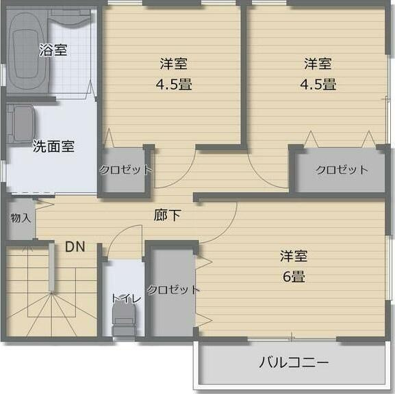HT久原2号地のその他|各洋室にはクローゼットが付いており収納スペースが充実しています。バルコニーへのアクセスも良好です。洗面室と浴室が隣接していて使い勝手のよい配置になっています。お部屋ごとに使い分けがしやすい間取りです。