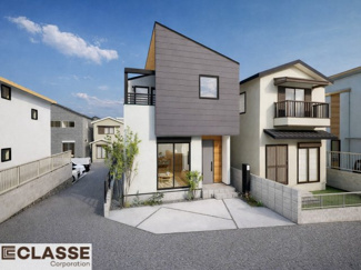 【完成予想図】 | 宇治市広野町寺山　新築戸建 | 自然素材を活かしたジャパンディスタイルで、落ち着きと上質さを感じる佇まい