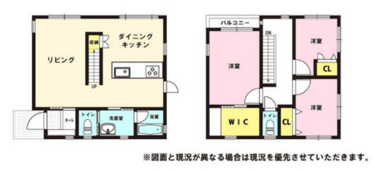 【中古戸建】足利市八椚町の間取り|■間取り図｜敷地面積：194.24（約58.75坪）　建物面積：102.74（約31.07坪）
