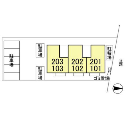 【区画図】 | グリーンコーポ吉岡 B棟