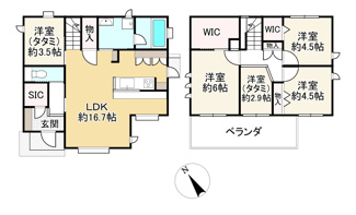 【間取り】 | 守山市小島町　中古戸建